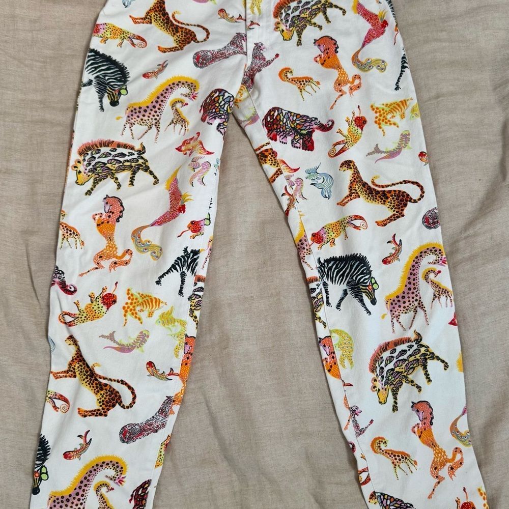 Rare Versace 1990s Fantasy Animal Print Jeans - Picture 3 of 13